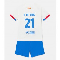 Camiseta Barcelona Frenkie de Jong #21 Segunda Equipación Replica 2023-24 para niños mangas cortas (+ Pantalones cortos)